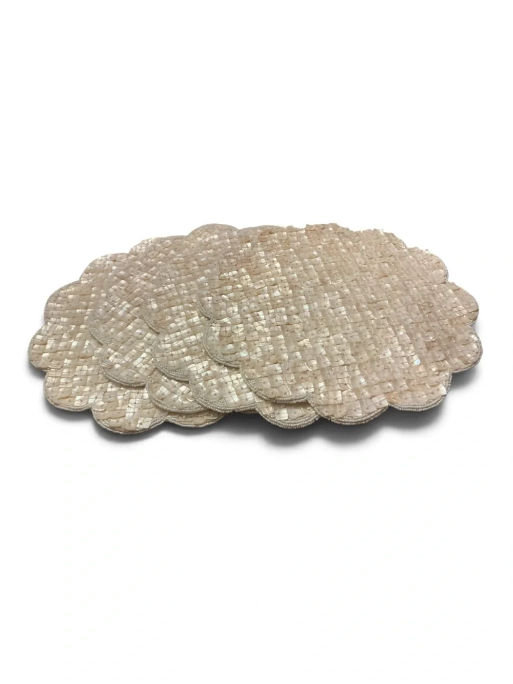 Beautiful Vintage Mother Of Pearl Leila’s Linens Set Of 4 Placemats